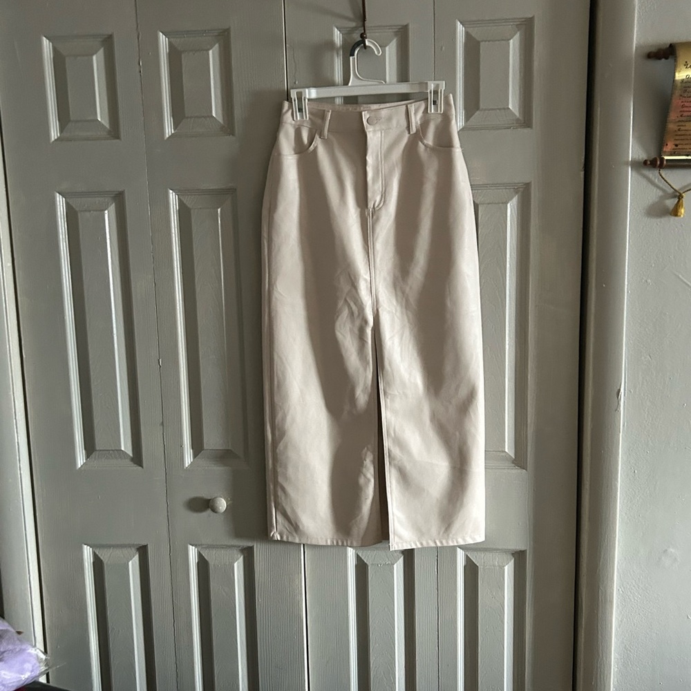 Chic Asymmetrical Cream Skirt